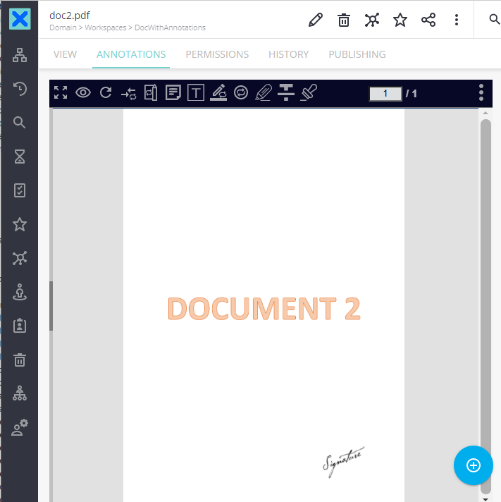 Get result for document with one annotation