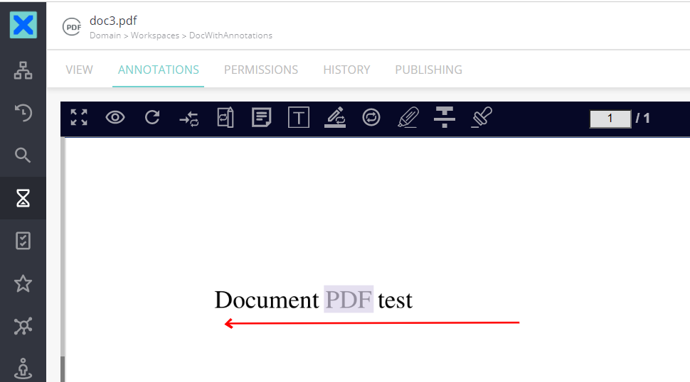 Get result for document with two annotations