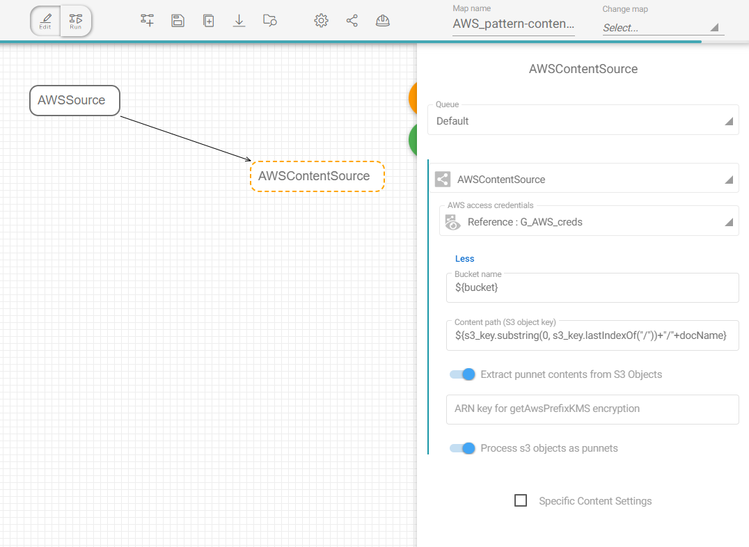 AWSSource task configuration