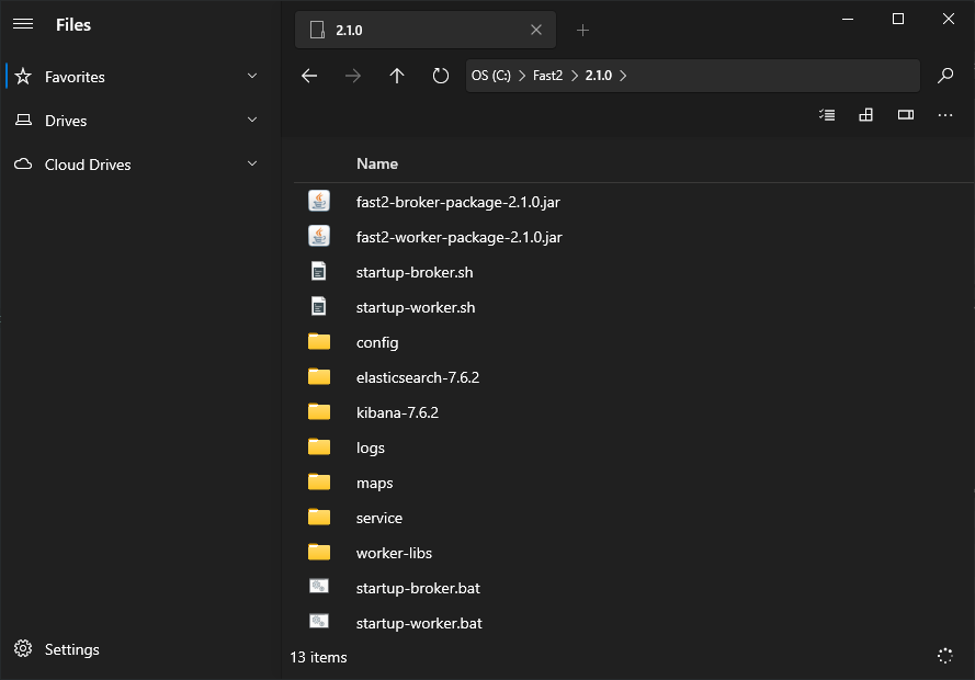 Root folder with Kibana add-on