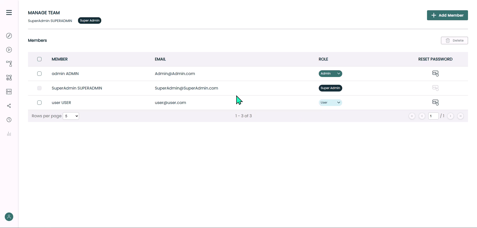 Change Role Demo